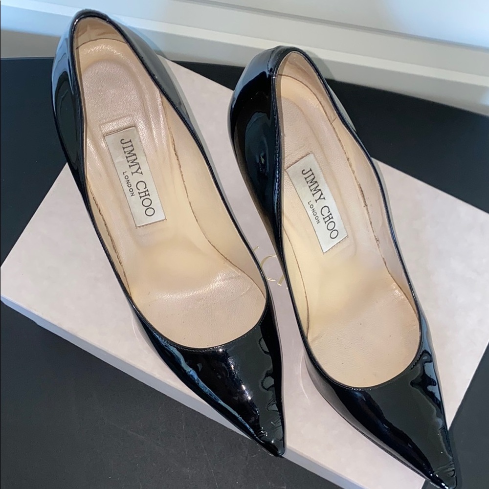Jimmy Choo Black Patent Leather Pumps